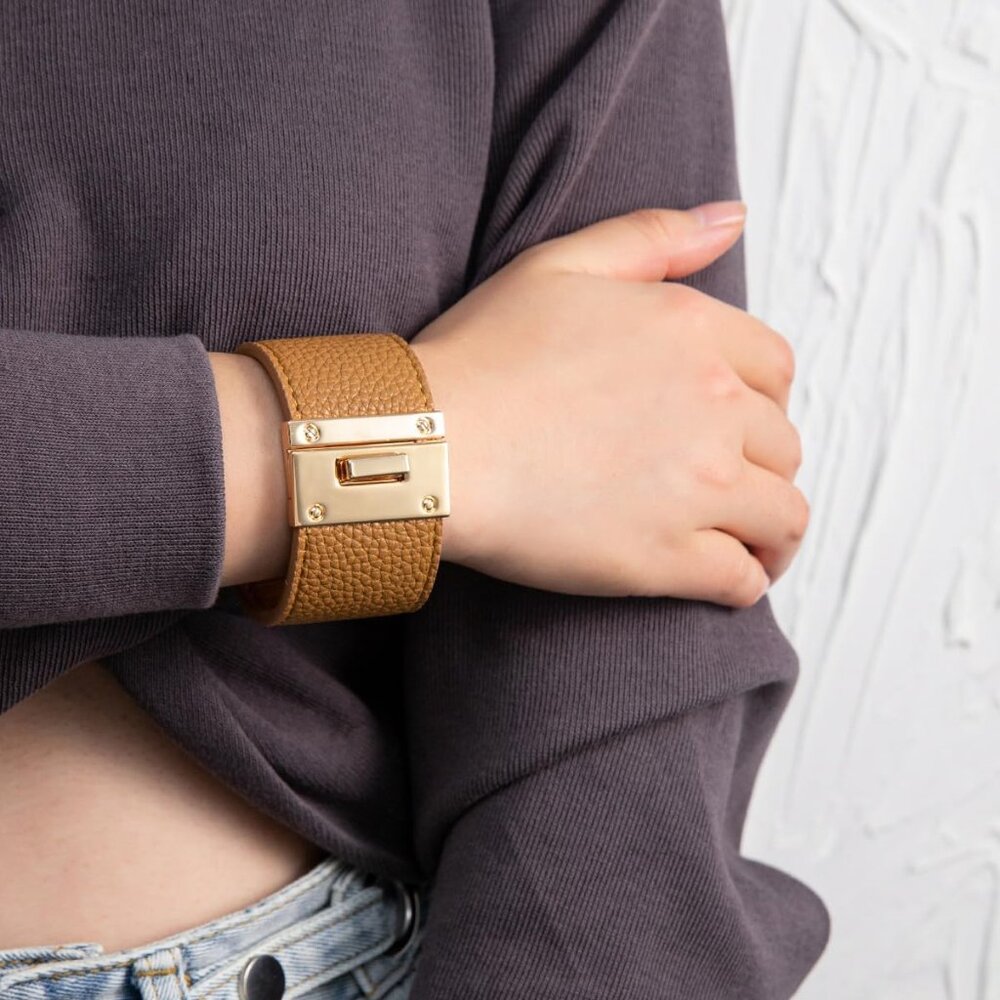 Braid Leather Wrap Bracelet Trendy Stackable Crys… - image 3